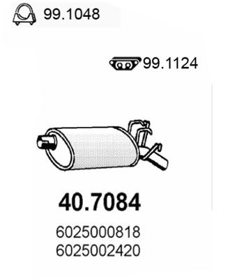 Obrázok Koncový tlmič výfuku ASSO  407084