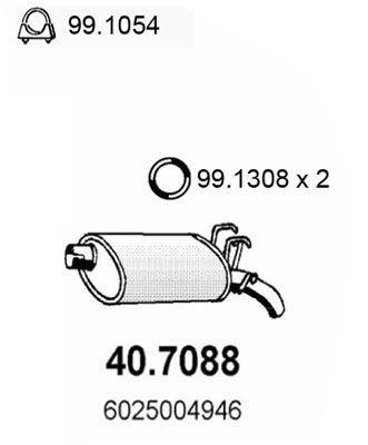 Obrázok Koncový tlmič výfuku ASSO  407088