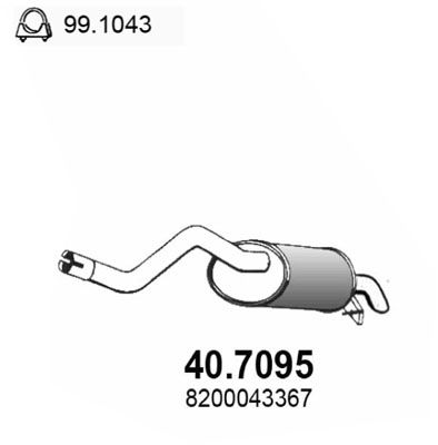 Obrázok Koncový tlmič výfuku ASSO  407095