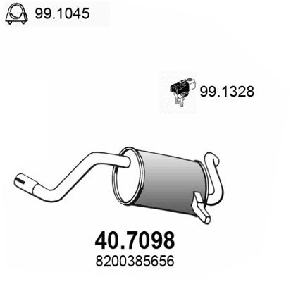 Obrázok Koncový tlmič výfuku ASSO  407098