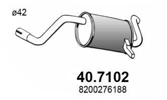 Obrázok Koncový tlmič výfuku ASSO  407102