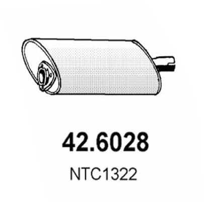 Obrázok Stredný tlmič výfuku ASSO  426028