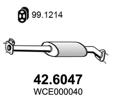 Obrázok Stredný tlmič výfuku ASSO  426047