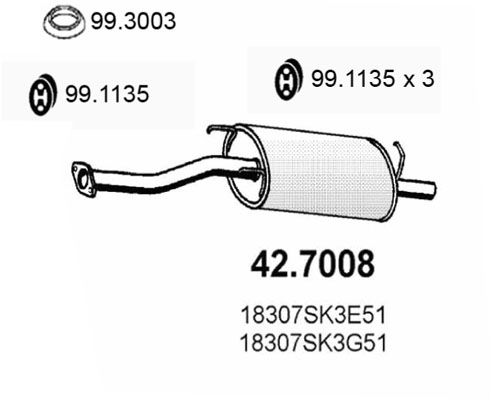 Obrázok Koncový tlmič výfuku ASSO  427008
