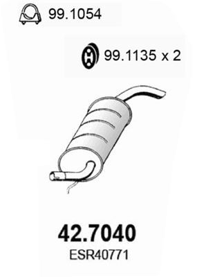 Obrázok Koncový tlmič výfuku ASSO  427040