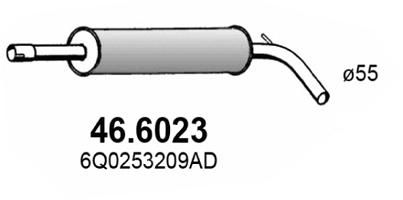 Obrázok Stredný tlmič výfuku ASSO  466023