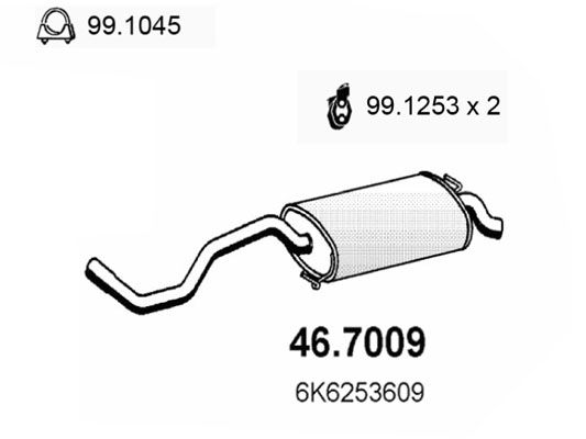 Obrázok Koncový tlmič výfuku ASSO  467009