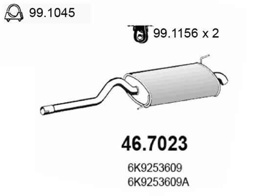 Obrázok Koncový tlmič výfuku ASSO  467023