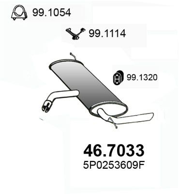 Obrázok Koncový tlmič výfuku ASSO  467033
