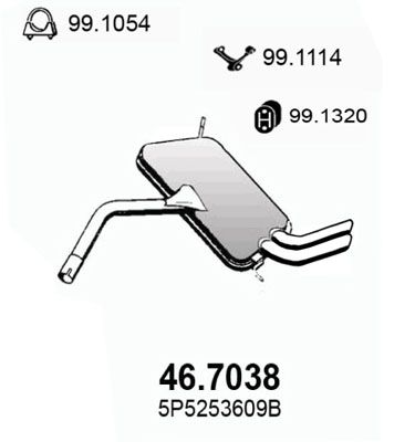 Obrázok Koncový tlmič výfuku ASSO  467038