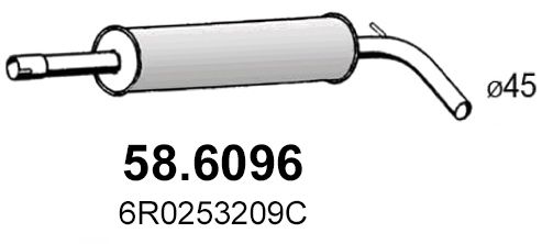 Obrázok Stredný tlmič výfuku ASSO  586096