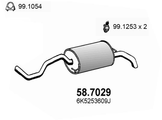 Obrázok Koncový tlmič výfuku ASSO  587029