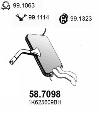 Obrázok Koncový tlmič výfuku ASSO  587098