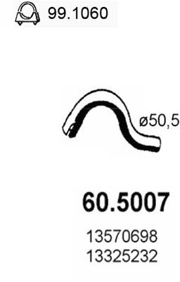 Obrázok Výfukové potrubie ASSO  605007
