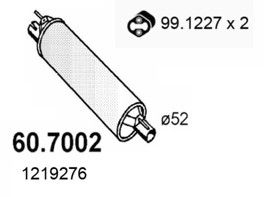 Obrázok Koncový tlmič výfuku ASSO  607002