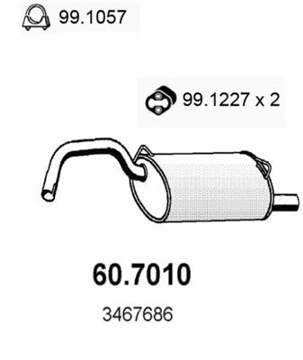 Obrázok Koncový tlmič výfuku ASSO  607010