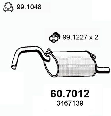 Obrázok Koncový tlmič výfuku ASSO  607012