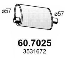 Obrázok Koncový tlmič výfuku ASSO  607025