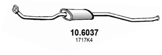 Obrázok Stredný tlmič výfuku ASSO  106037