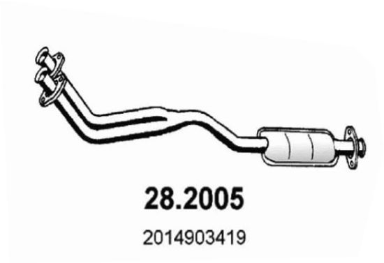 Obrázok Predný tlmič výfuku ASSO  282005