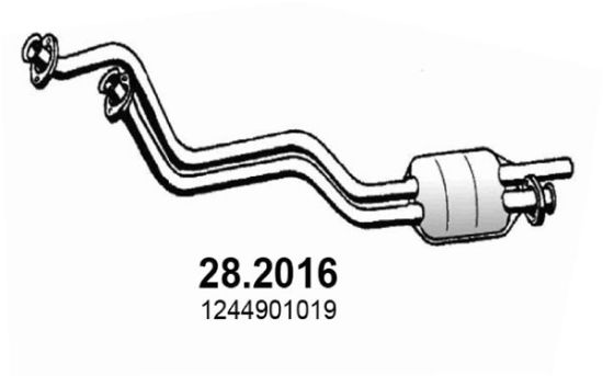 Obrázok Predný tlmič výfuku ASSO  282016