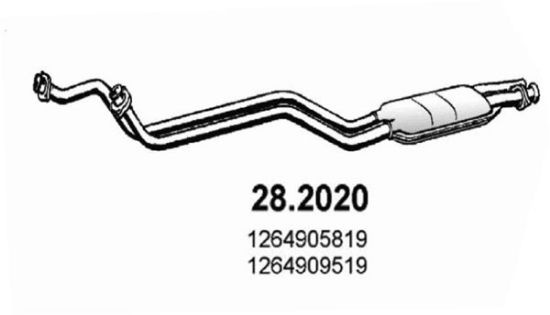Obrázok Predný tlmič výfuku ASSO  282020