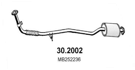 Obrázok Predný tlmič výfuku ASSO  302002