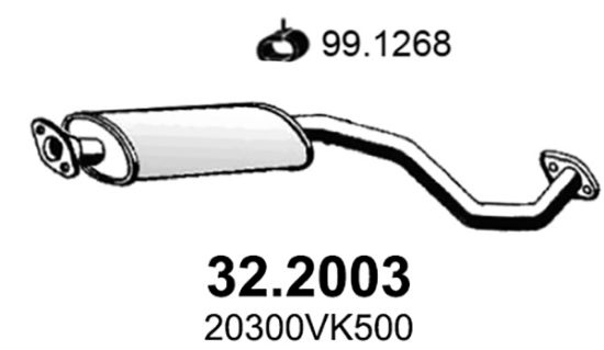 Obrázok Predný tlmič výfuku ASSO  322003
