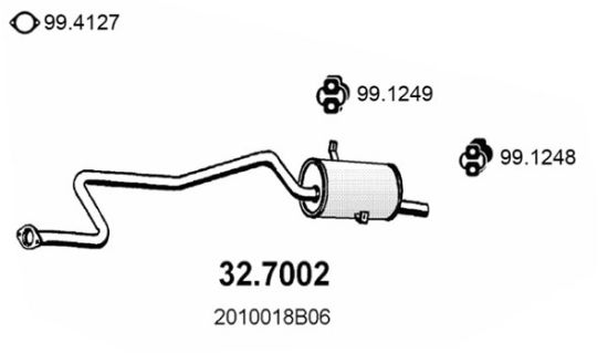 Obrázok Koncový tlmič výfuku ASSO  327002