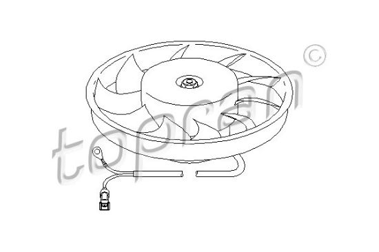 Obrázok Ventilátor chladenia motora TOPRAN  107713