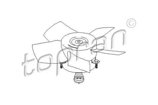 Obrázok Ventilátor chladenia motora TOPRAN  206947