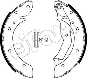 Obrázok Sada brzdových čeľustí CIFAM  153351