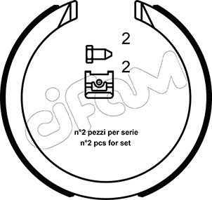 Obrázok Sada brzd. čeľustí parkov. brzdy CIFAM  153491K