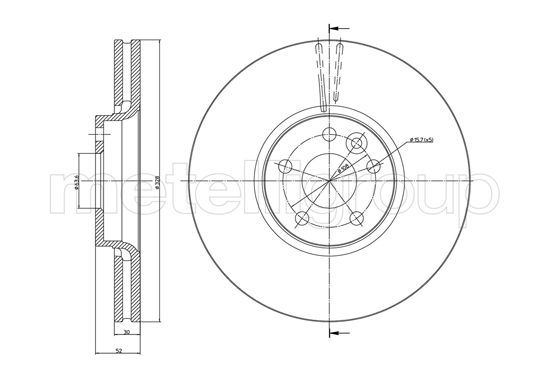 Obrázok Brzdový kotúč CIFAM  8001272C