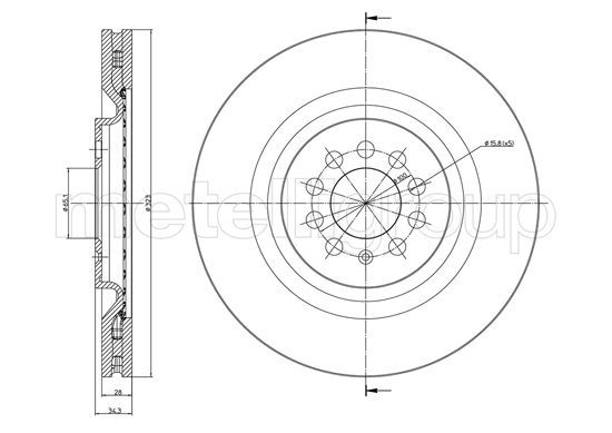 Obrázok Brzdový kotúč CIFAM  800949C