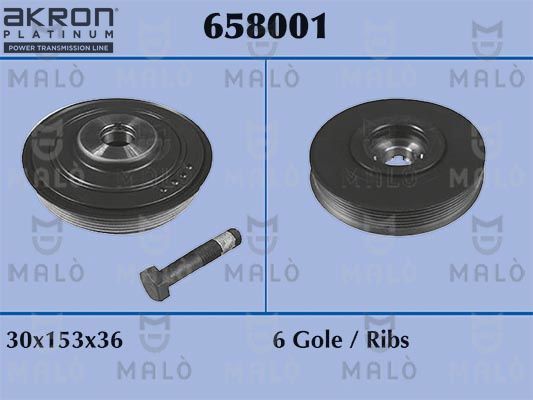 Obrázok Remenica kľukového hriadeľa AKRON-MALÒ  658001