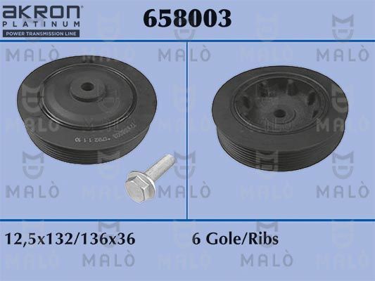 Obrázok Remenica kľukového hriadeľa AKRON-MALÒ  658003