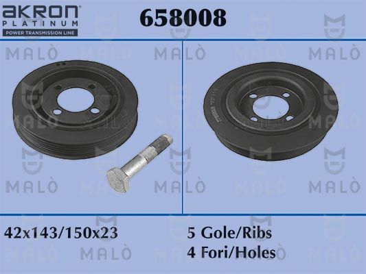 Obrázok Remenica kľukového hriadeľa AKRON-MALÒ  658008