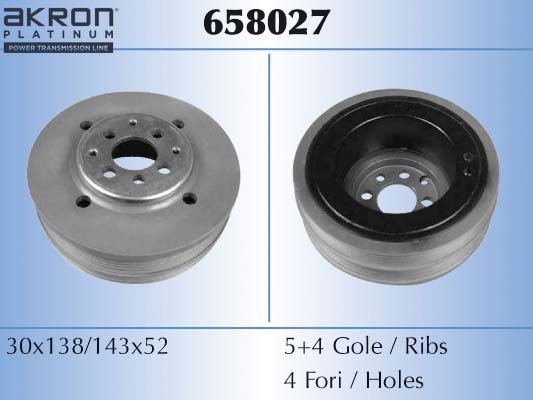 Obrázok Remenica kľukového hriadeľa AKRON-MALÒ  658027