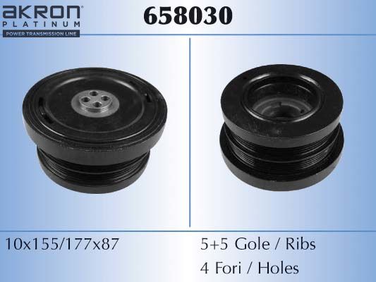 Obrázok Remenica kľukového hriadeľa AKRON-MALÒ  658030