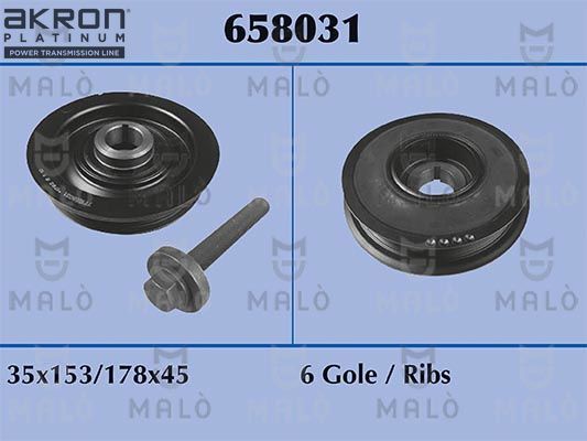 Obrázok Remenica kľukového hriadeľa AKRON-MALÒ  658031