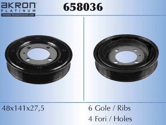 Obrázok Remenica kľukového hriadeľa AKRON-MALÒ  658036