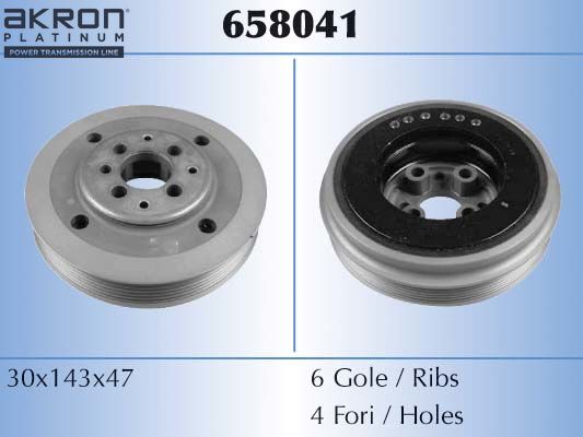 Obrázok Remenica kľukového hriadeľa AKRON-MALÒ  658041