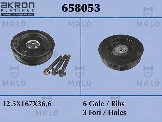 Obrázok Remenica kľukového hriadeľa AKRON-MALÒ  658053