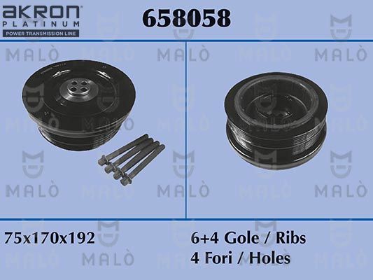 Obrázok Remenica kľukového hriadeľa AKRON-MALÒ  658058