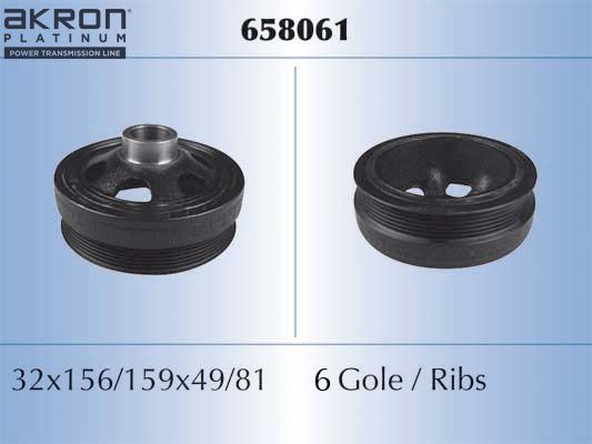 Obrázok Remenica kľukového hriadeľa AKRON-MALÒ  658061