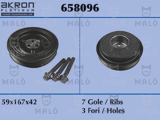 Obrázok Remenica kľukového hriadeľa AKRON-MALÒ  658096