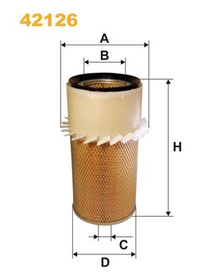 Obrázok Vzduchový filter WIX FILTERS  42126