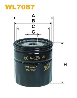 Obrázok Olejový filter WIX FILTERS  WL7087
