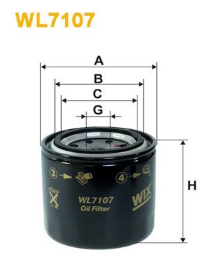 Obrázok Olejový filter WIX FILTERS  WL7107